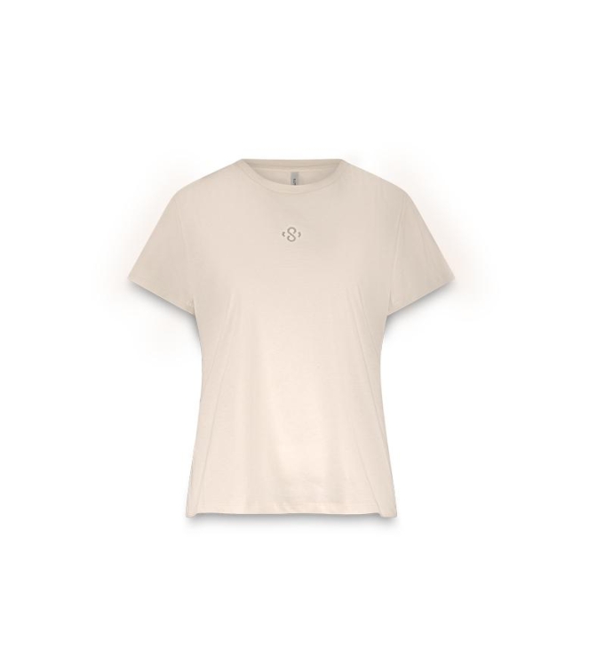 Summum Woman Rhine stone logo tee 122 Ivory