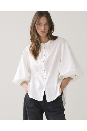 Summum Woman Blouse Cotton stretch 115 Off White
