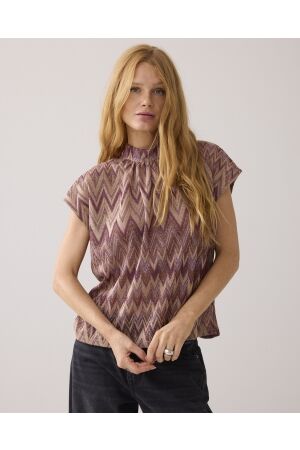 Summum Woman Top Zig zag lurex 315 Sheer Violet
