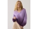 Summum Woman V-neck sweater dip dye knit 315 Sheer Violet