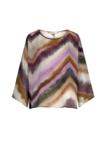 Summum Woman Top wide sleeves Zigzag print 120 Multicolour