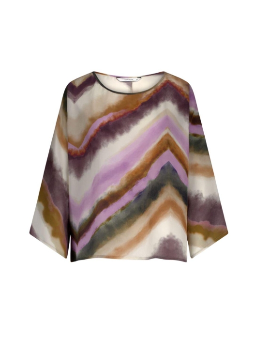 Summum Woman Top wide sleeves Zigzag print 120 Multicolour