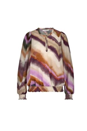 Summum Woman Top long sleeves Zigzag print 120 Multicolour