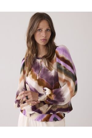 Summum Woman Top long sleeves Zigzag print 120 Multicolour