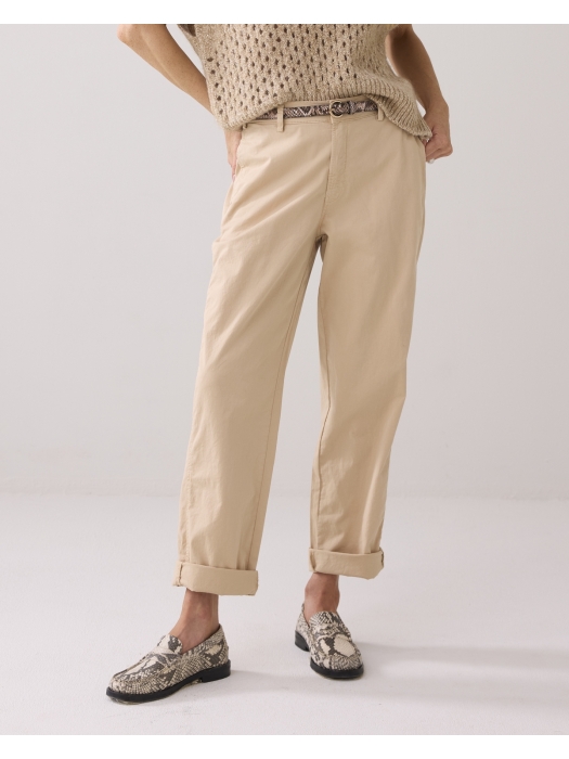 Summum Woman Cocoon chino aurora stretch twill 722 Alpaca