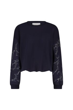 NUKUS Suzanne Pullover Strass 70 navy