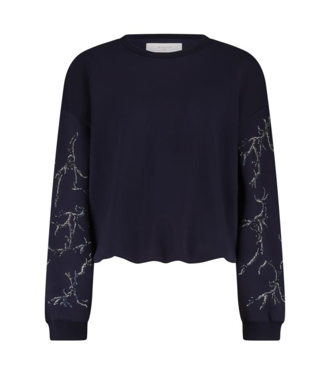NUKUS Suzanne Pullover Strass 70 navy
