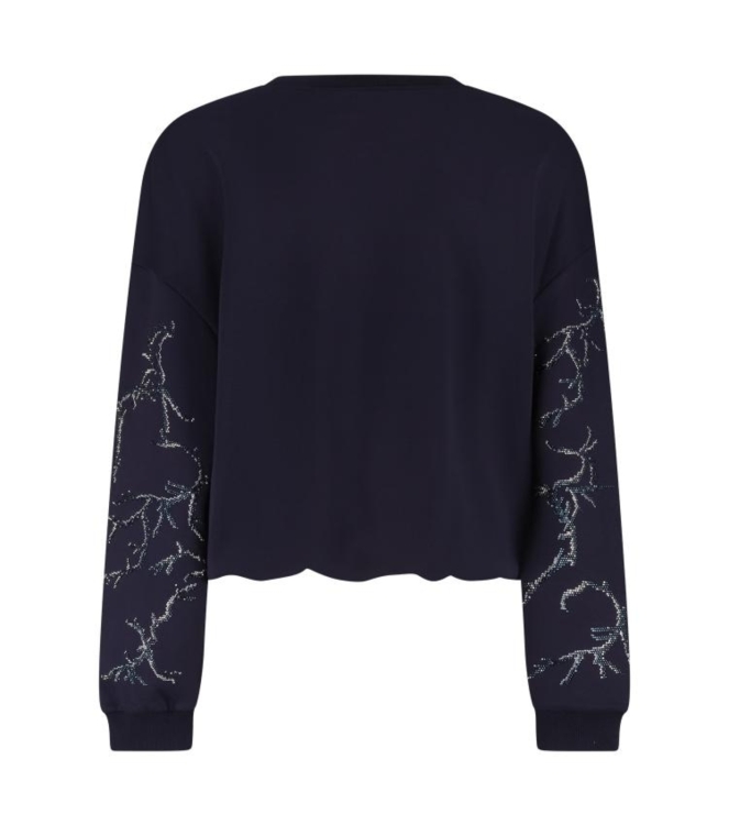 NUKUS Suzanne Pullover Strass 70 navy