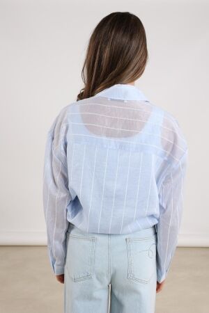 NUKUS Iris Blouse Stripe 270 ice/offwhite