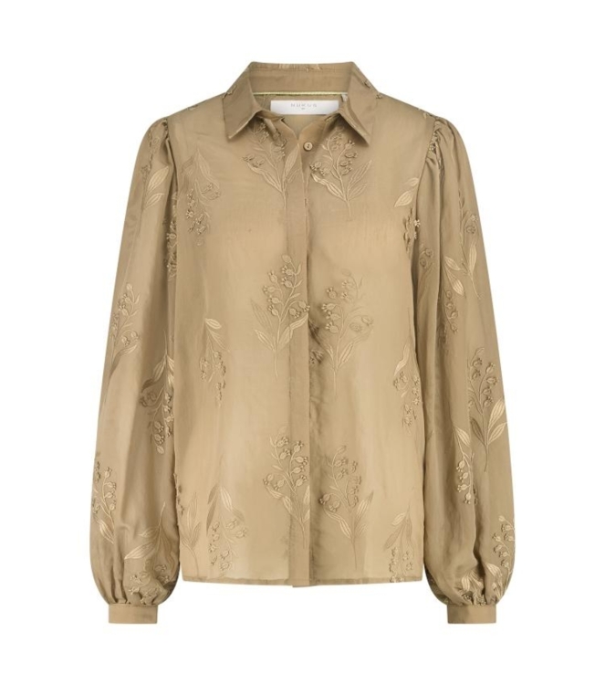 NUKUS Jolies Blouse Embroidery 64 camel