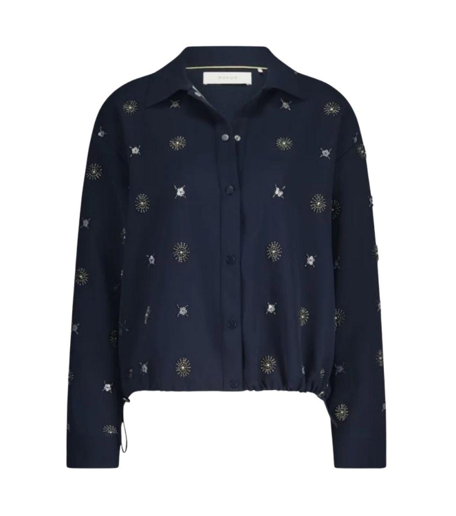 NUKUS Newport Blouse Embroidery 226 navy/silver