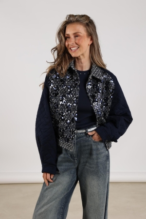 NUKUS Milou Jacket Paillet 70 navy