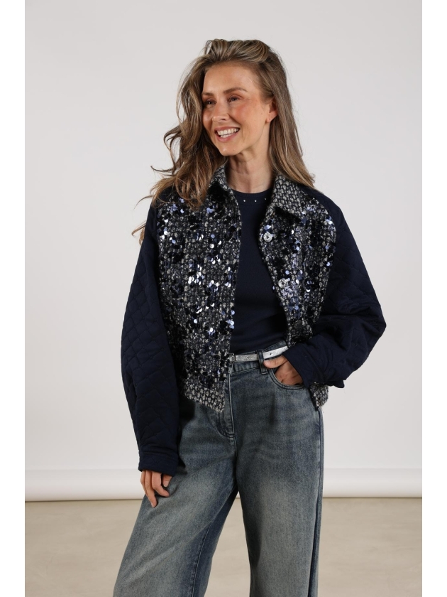 NUKUS Milou Jacket Paillet 70 navy