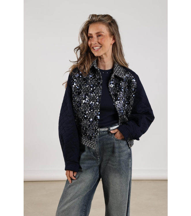 NUKUS Milou Jacket Paillet 70 navy