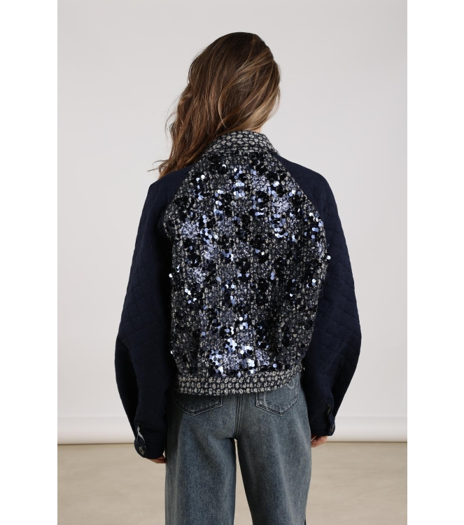 NUKUS Milou Jacket Paillet 70 navy