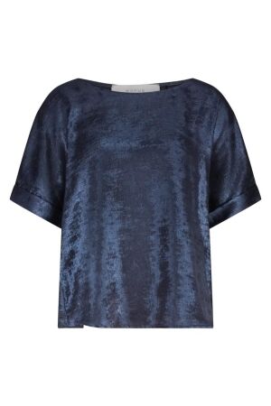 NUKUS Irene Top Shiny 70 navy