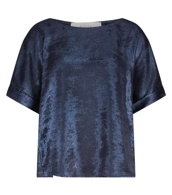 NUKUS Irene Top Shiny 70 navy
