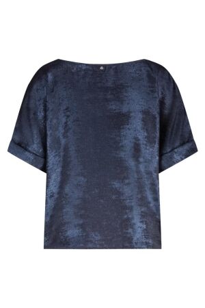 NUKUS Irene Top Shiny 70 navy