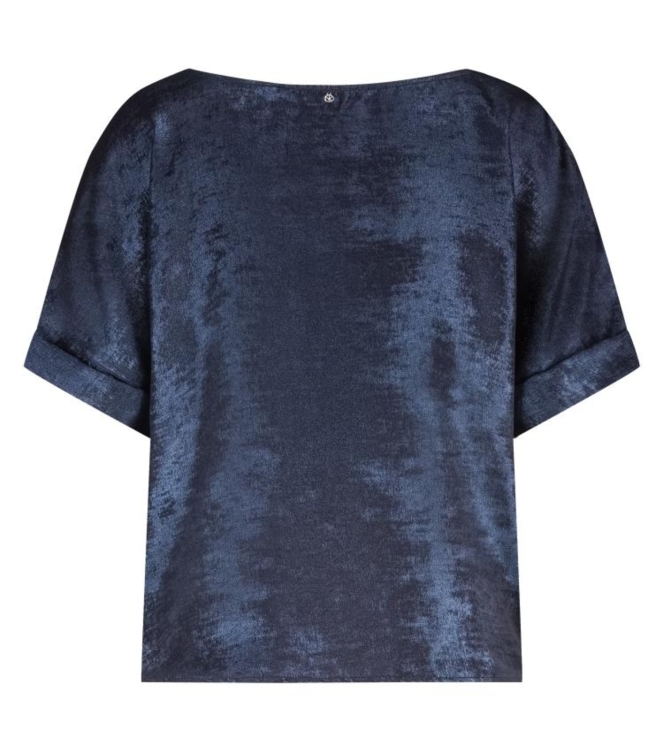 NUKUS Irene Top Shiny 70 navy
