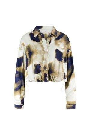 NUKUS Noeria Blouse 296 sand/navy