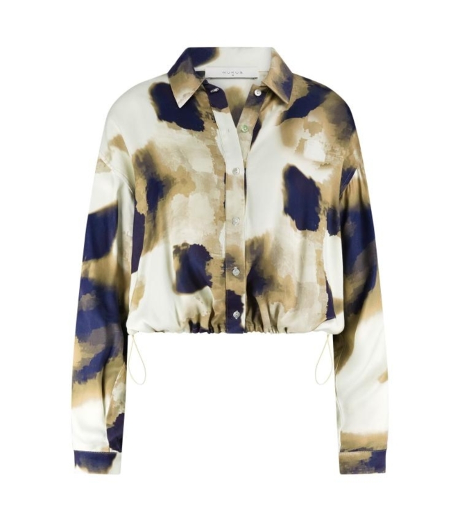 NUKUS Noeria Blouse 296 sand/navy