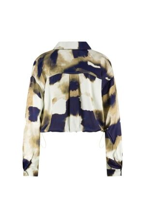 NUKUS Noeria Blouse 296 sand/navy