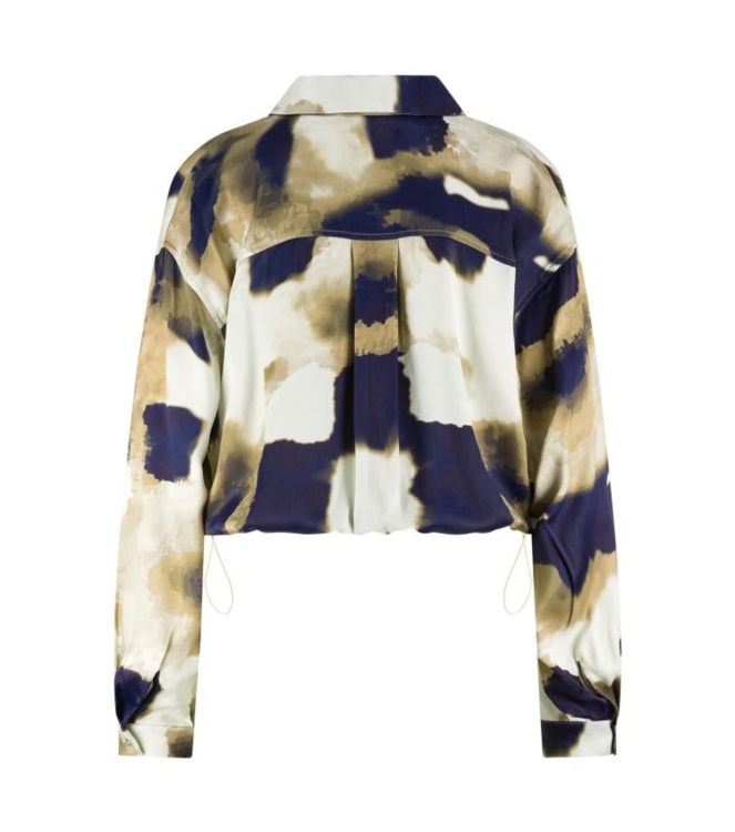 NUKUS Noeria Blouse 296 sand/navy