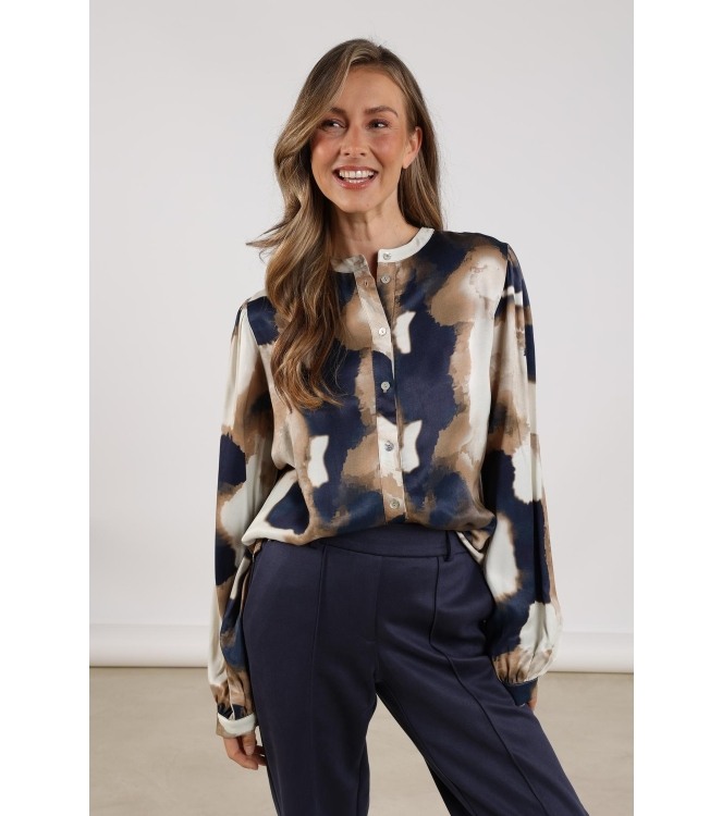 NUKUS Coco Blouse 296 sand/navy