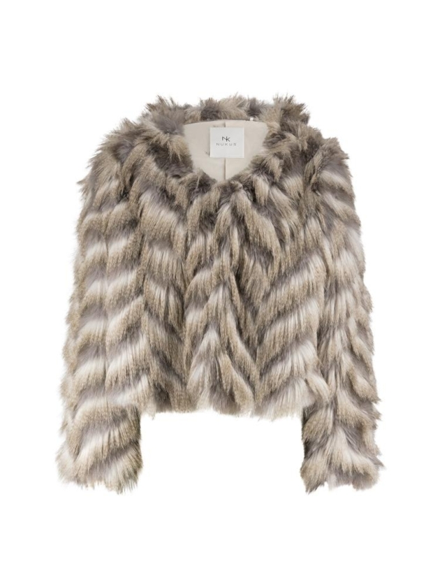 NUKUS Lori Jacket Zigzag 309 offwhite/grey