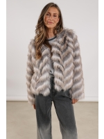 NUKUS Lori Jacket Zigzag 309 offwhite/grey