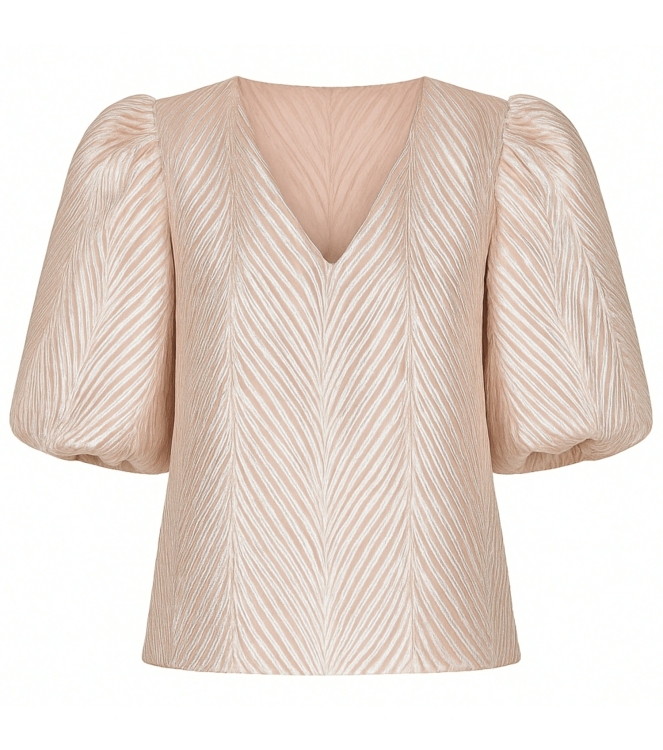 NUKUS Mirthe Top Shiny 267 gold/dusty pink