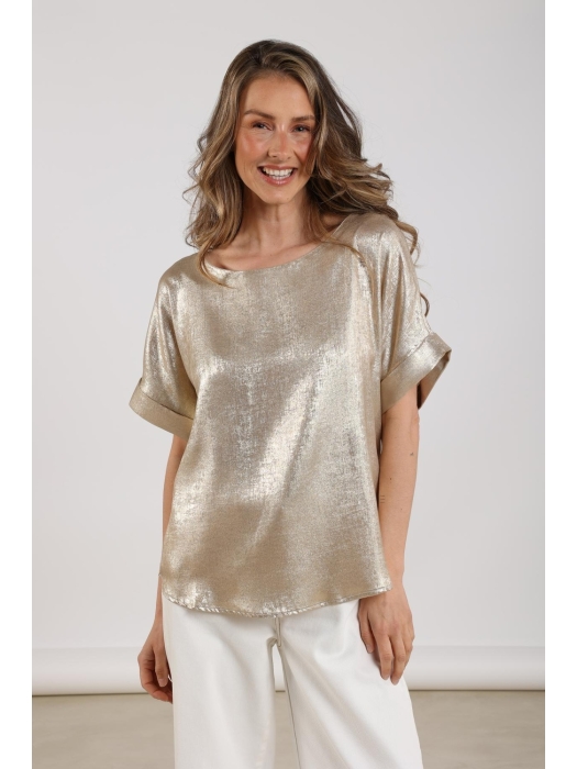 NUKUS Irene Top Shiny 4 gold