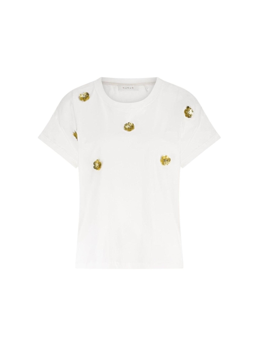 NUKUS Pearly Shirt Flower 17 off white