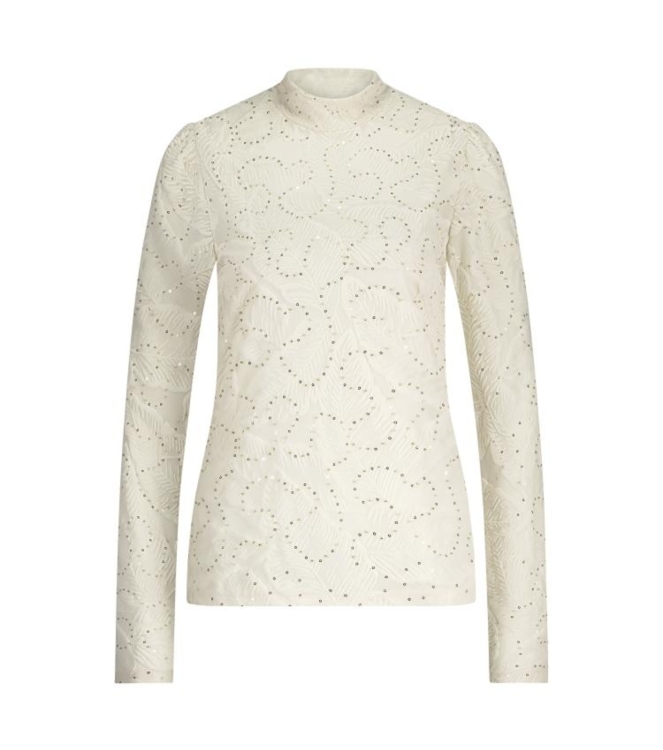 NUKUS Puck Top Leaf Paillet 17 off white
