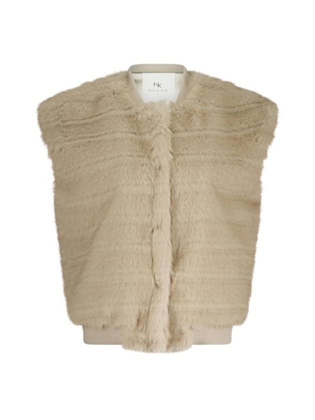 NUKUS Billy Gilet Stripe 9 sand