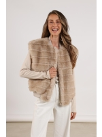 NUKUS Billy Gilet Stripe 9 sand