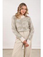 NUKUS Lia Pullover Lurex 126 offwhite/gold
