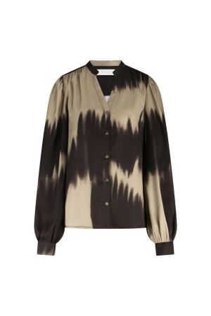 NUKUS Lizzy Blouse 304 sand/dark chocolate