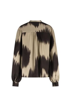 NUKUS Lizzy Blouse 304 sand/dark chocolate