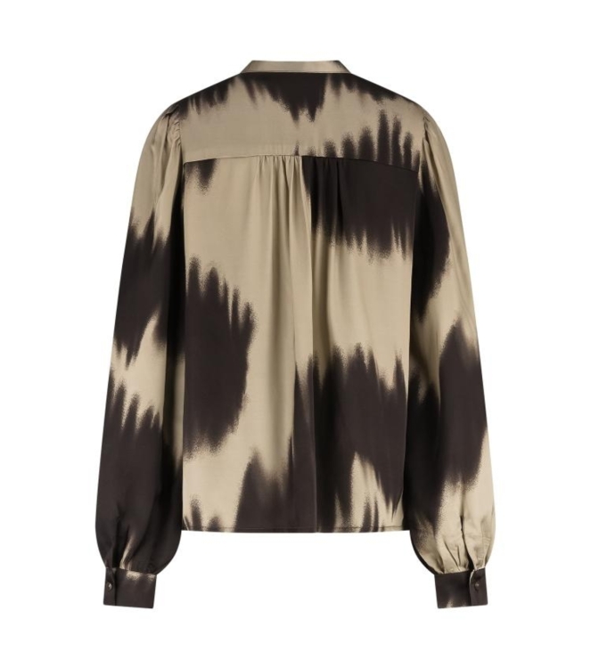 NUKUS Lizzy Blouse 304 sand/dark chocolate