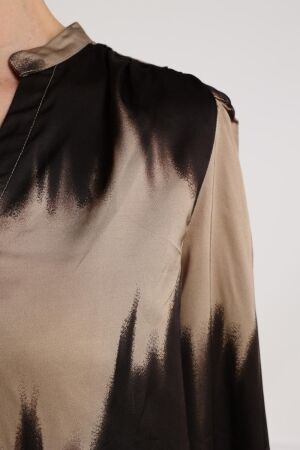 NUKUS Lizzy Blouse 304 sand/dark chocolate