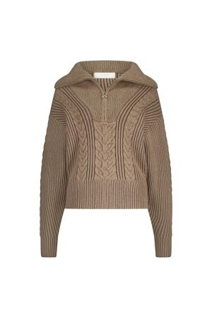 NUKUS Clair Pullover Zipper 65 fango