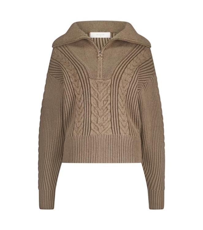 NUKUS Clair Pullover Zipper 65 fango