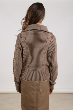 NUKUS Clair Pullover Zipper 65 fango