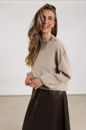 NUKUS Daytona Pullover Lurex 9 sand