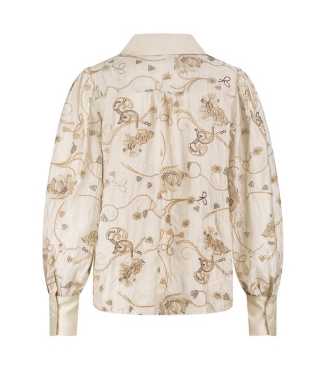 NUKUS Preston Blouse Embroidery 9 sand