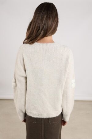 NUKUS Chiaca Pullover Flower 17 off white