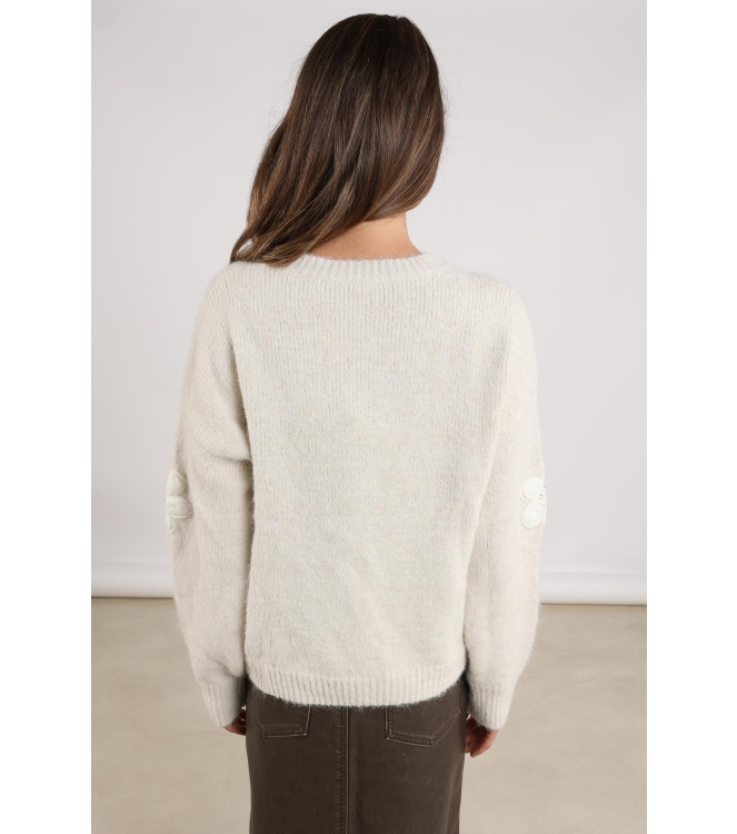 NUKUS Chiaca Pullover Flower 17 off white