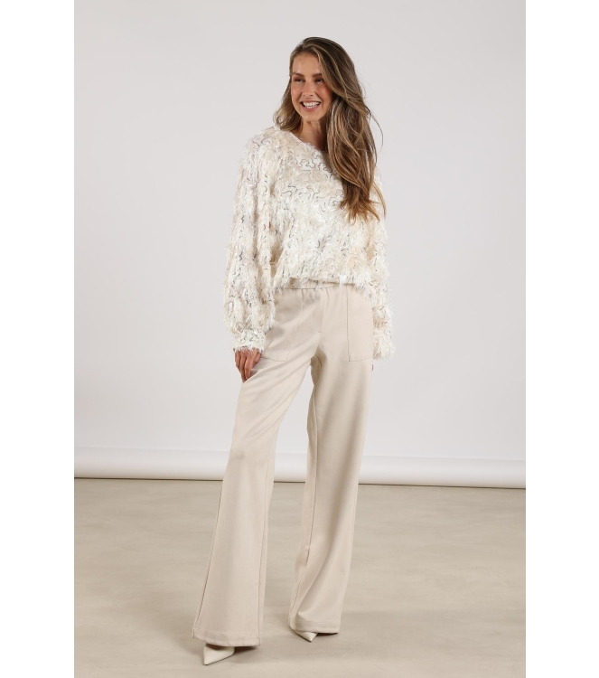 NUKUS Trix Pants Suedine 17 off white
