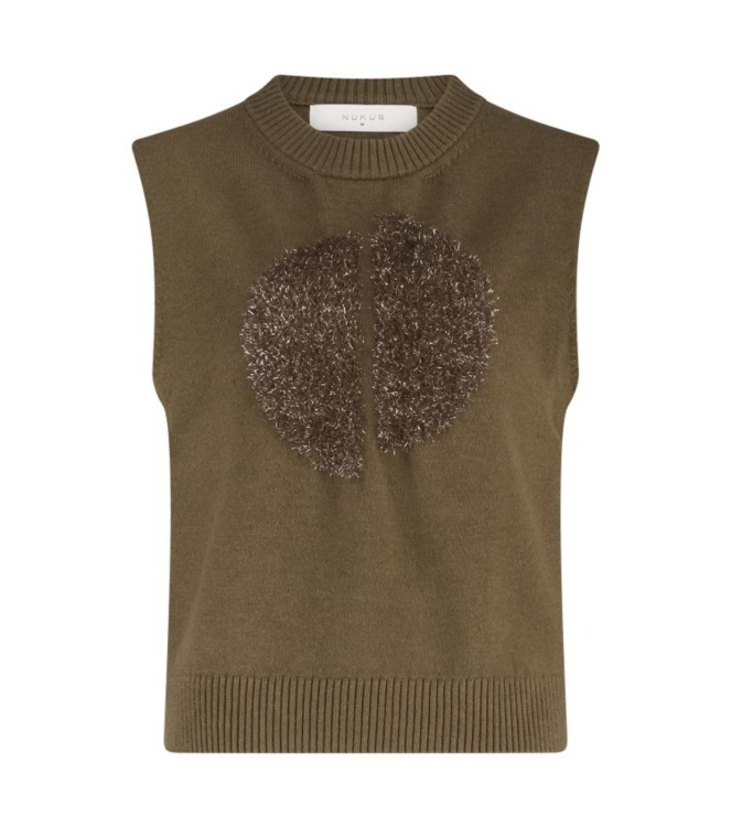 NUKUS Intarsia Spencer 65 fango